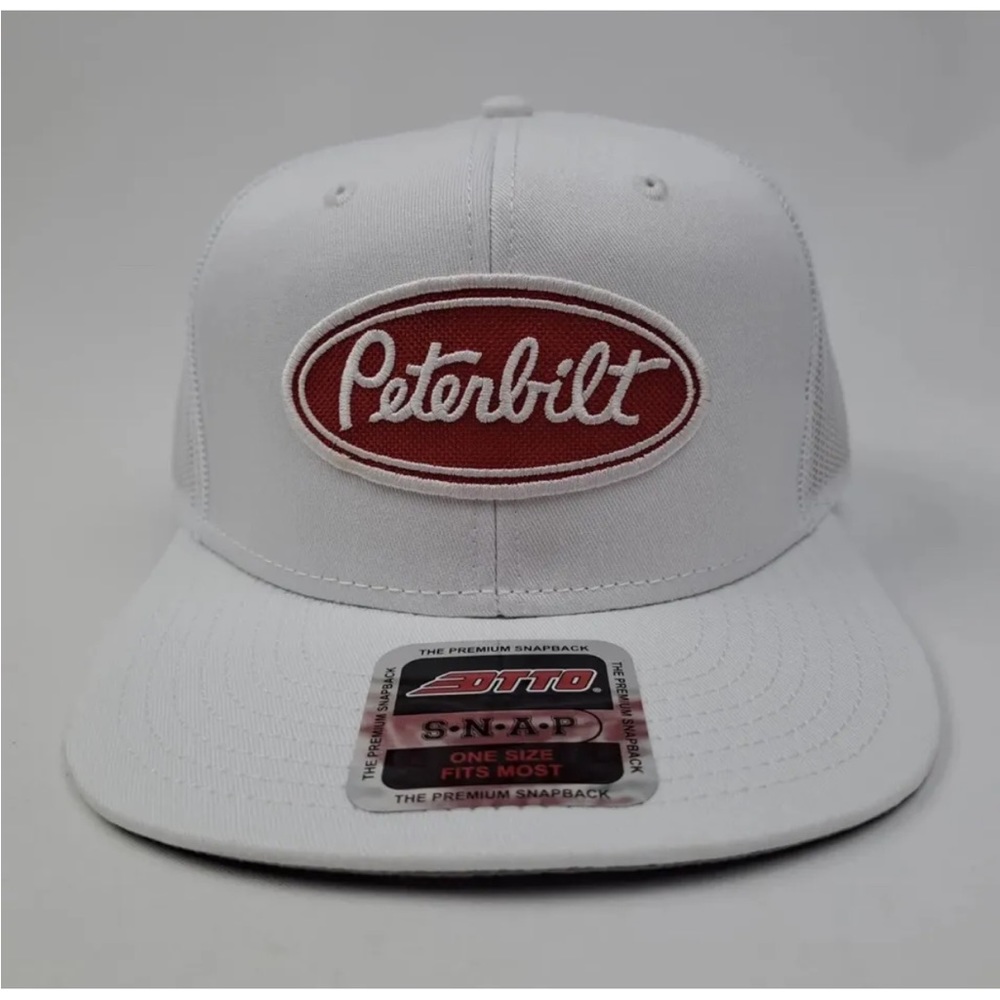 Peter built Flat Bill Embroidered Baseball Hat white Trucker Mesh Snapback cap